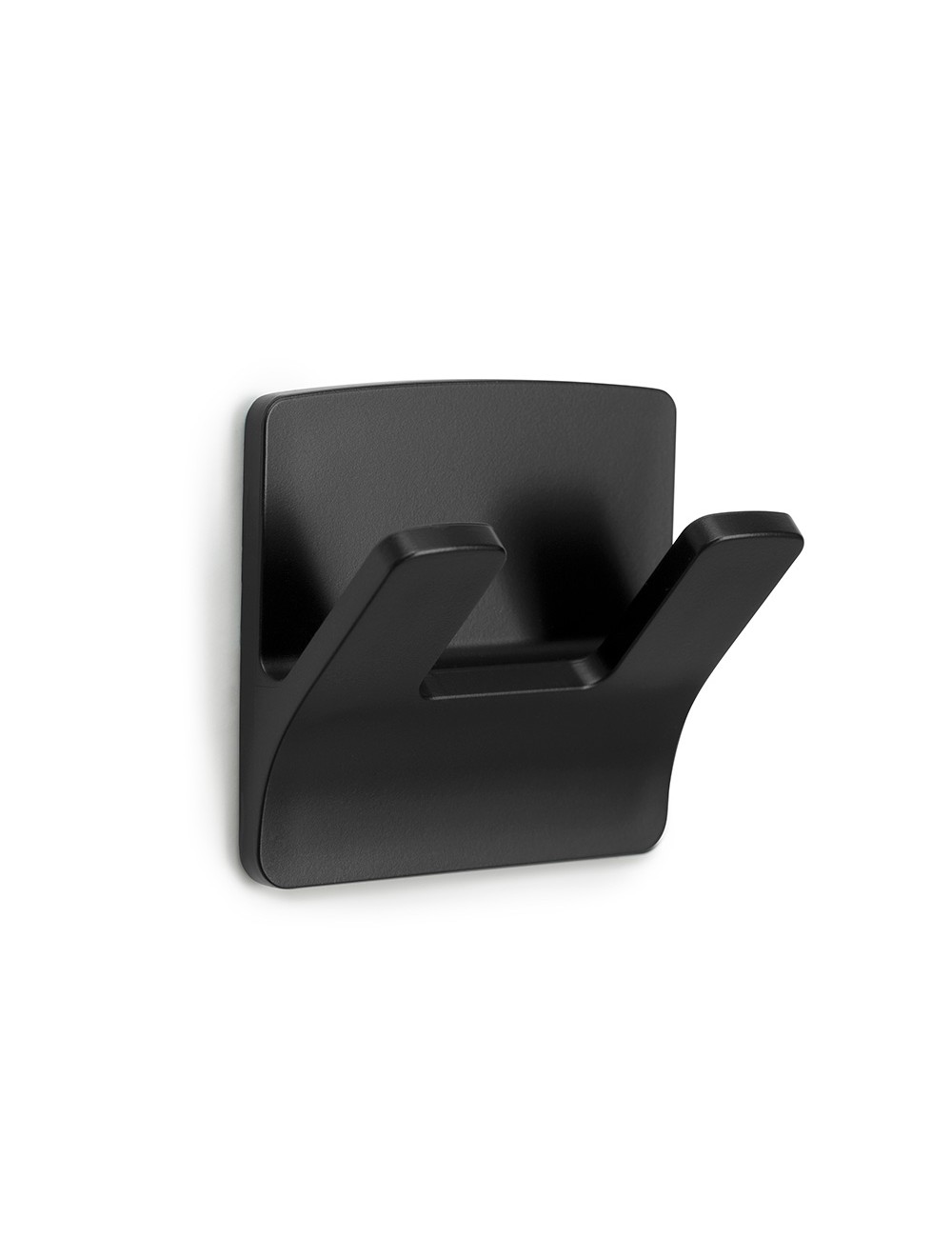 Colgador resistente al agua modelo rama doble negro mate (blister)