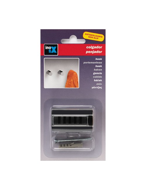 Colgador cilíndrico negro mate