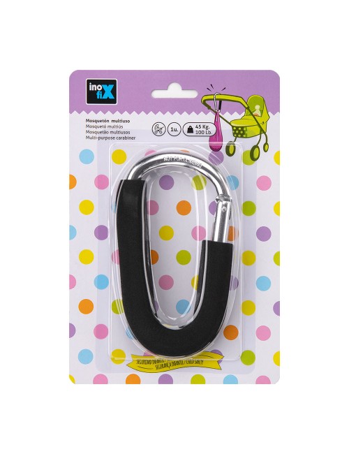 Mosquetón para cochecito bebé negro 5503-3 inofix