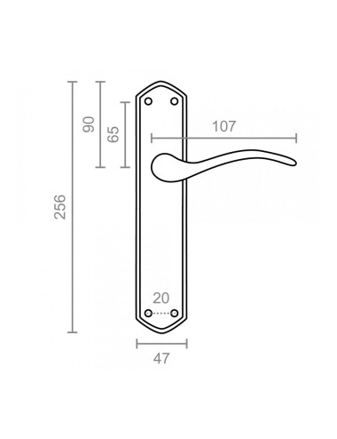 Juego de manillas 202 níquel satinado