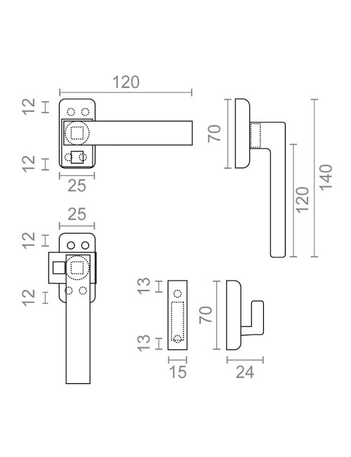 Cierre presión 6801 derecha aluminio blanco