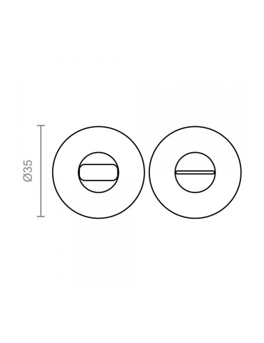 Muletilla roseta 707 ø35 mm níquel satinado