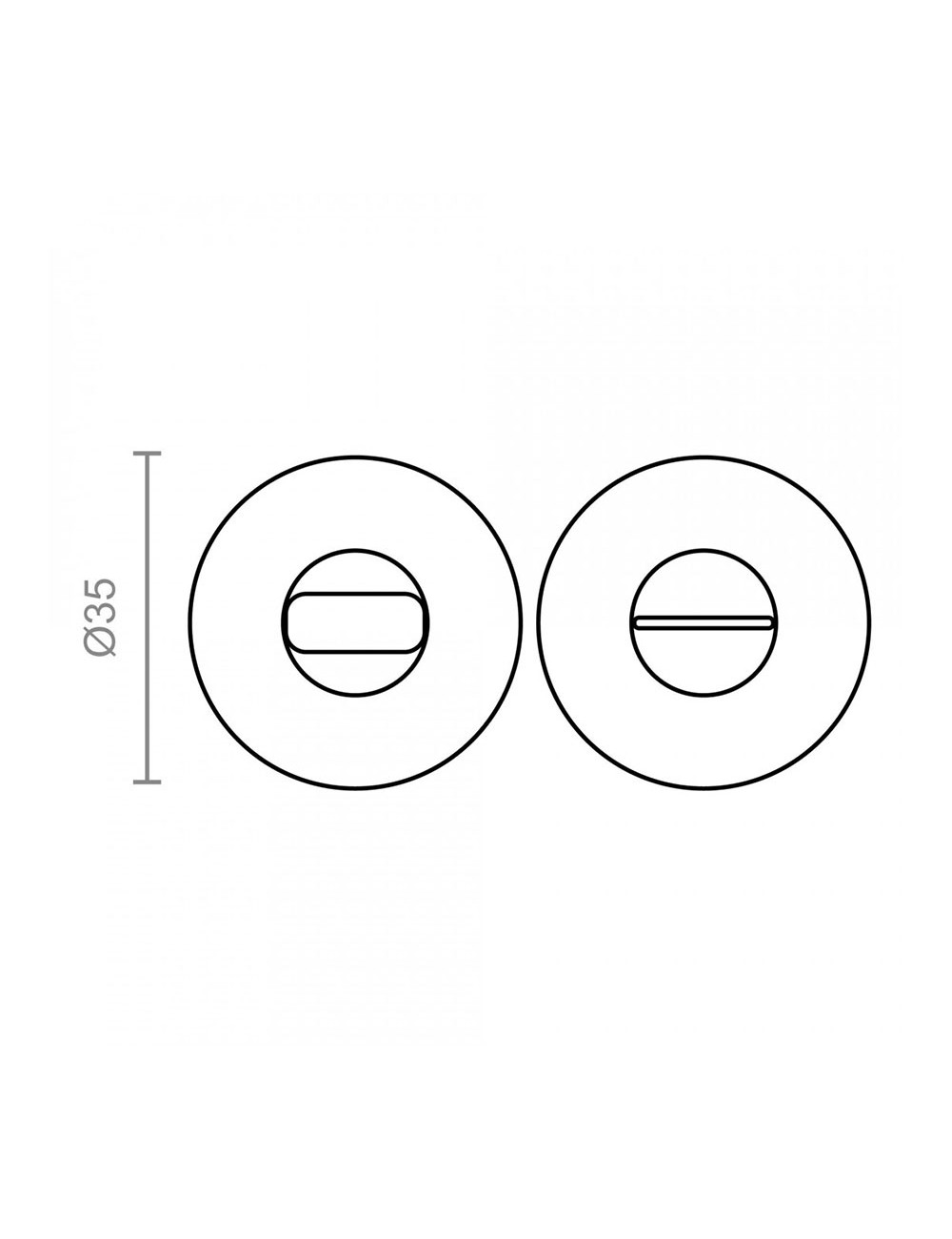 Muletilla roseta 707 ø35 mm níquel satinado