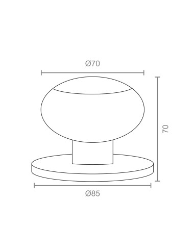 Blister pomo puerta aros pp01 70mm lp micel