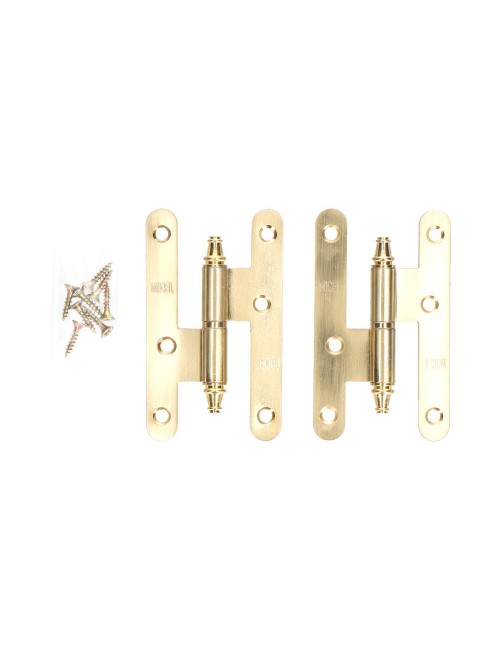 Pernio con remate pn03 izquierda 100x58mm latón satinado