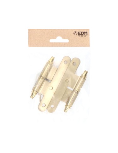 Pernio con remate pn03 izquierda 100x58mm latón satinado