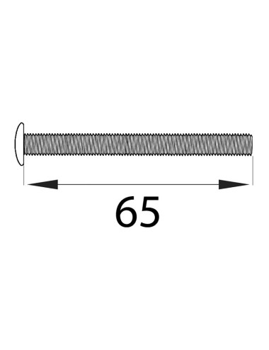 Tornillo cilindro trn16 m5 x 65 mm latonado