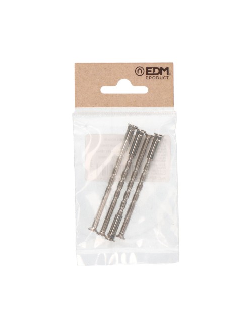 Tornillo pasante multicorte trn02 m4 x 75 mm níquel satinado