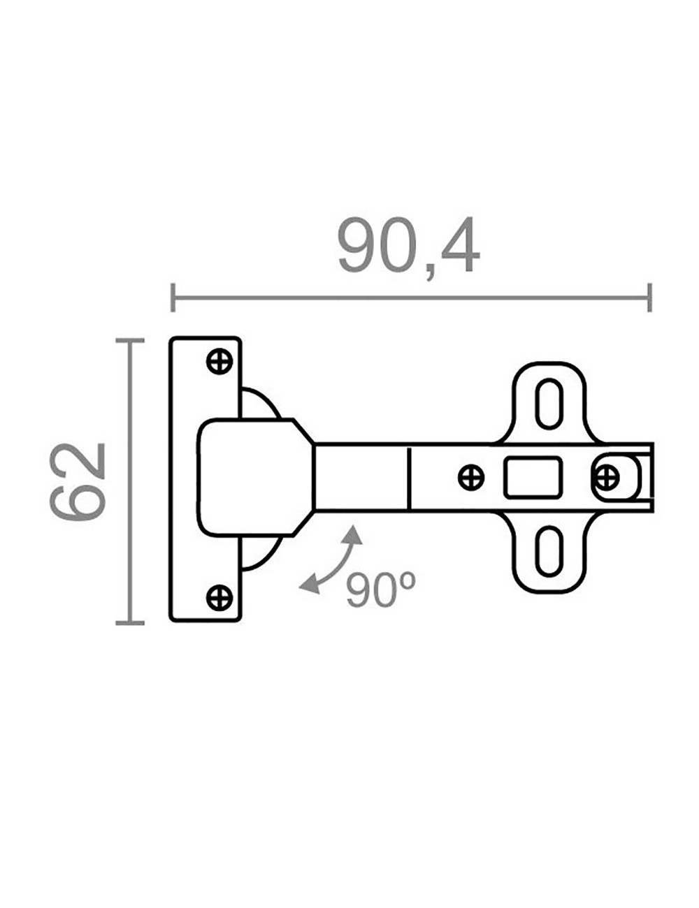 Blister bisagra cazoleta 90 piston rinconera bc13 zn edm