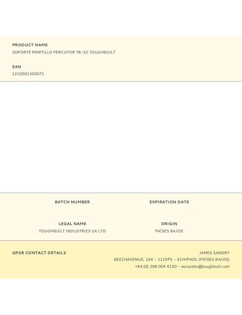 Soporte martillo percutor