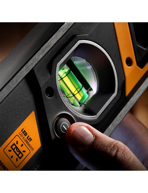 Nivel magnético tubular burbuja iluminada de 120cm tb-h2-l-m120lh-m toughbuilt