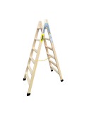 Escalera de madera 6 peldaños 164cm plabell