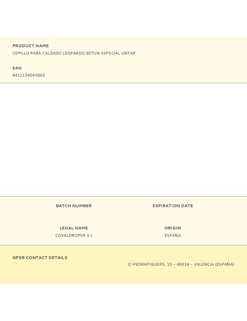 Cepillo para calzado leopardo betun especial untar