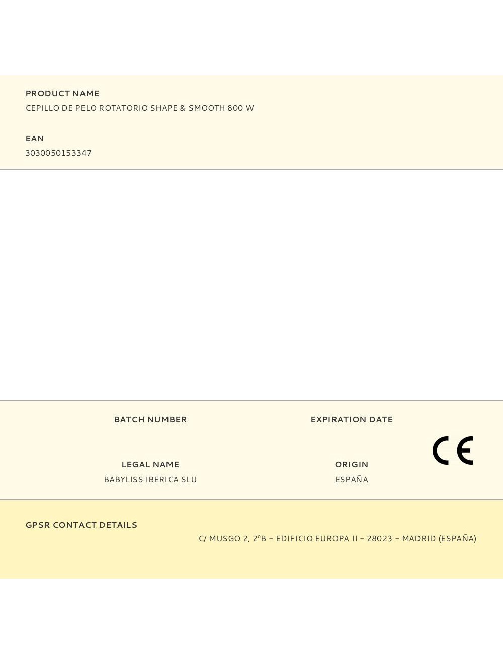 Cepillo de pelo rotatorio shape & smooth 800 w