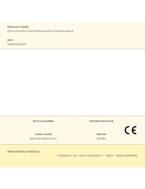 Cepillo de pelo rotatorio shape & smooth 800 w