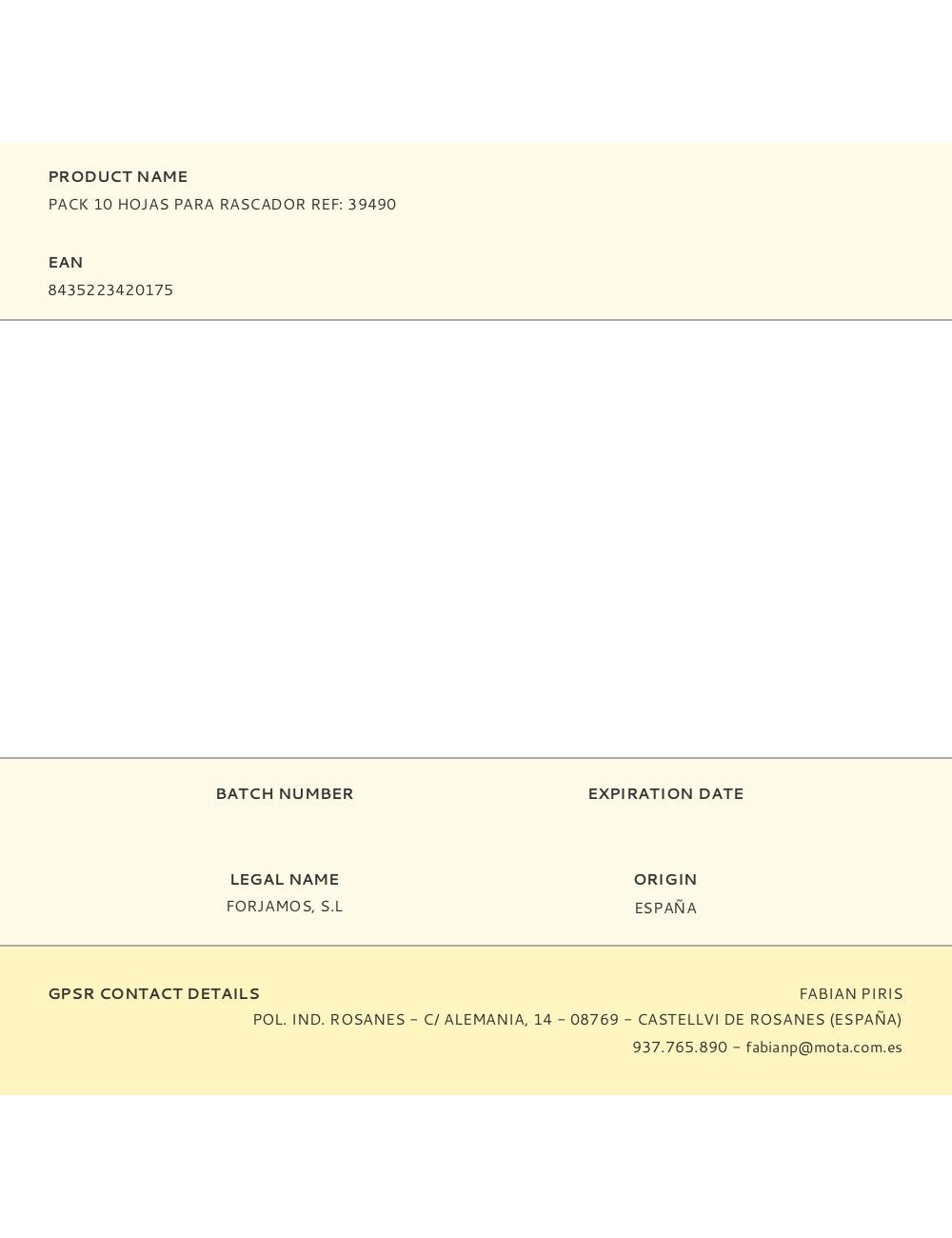 Pack 10 hojas para rascador ref: 39490