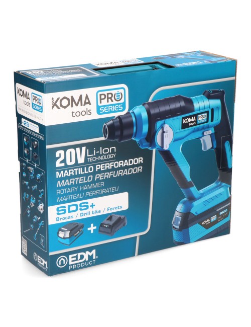 Kit martillo percutor compacto 20 v, batería y cargador