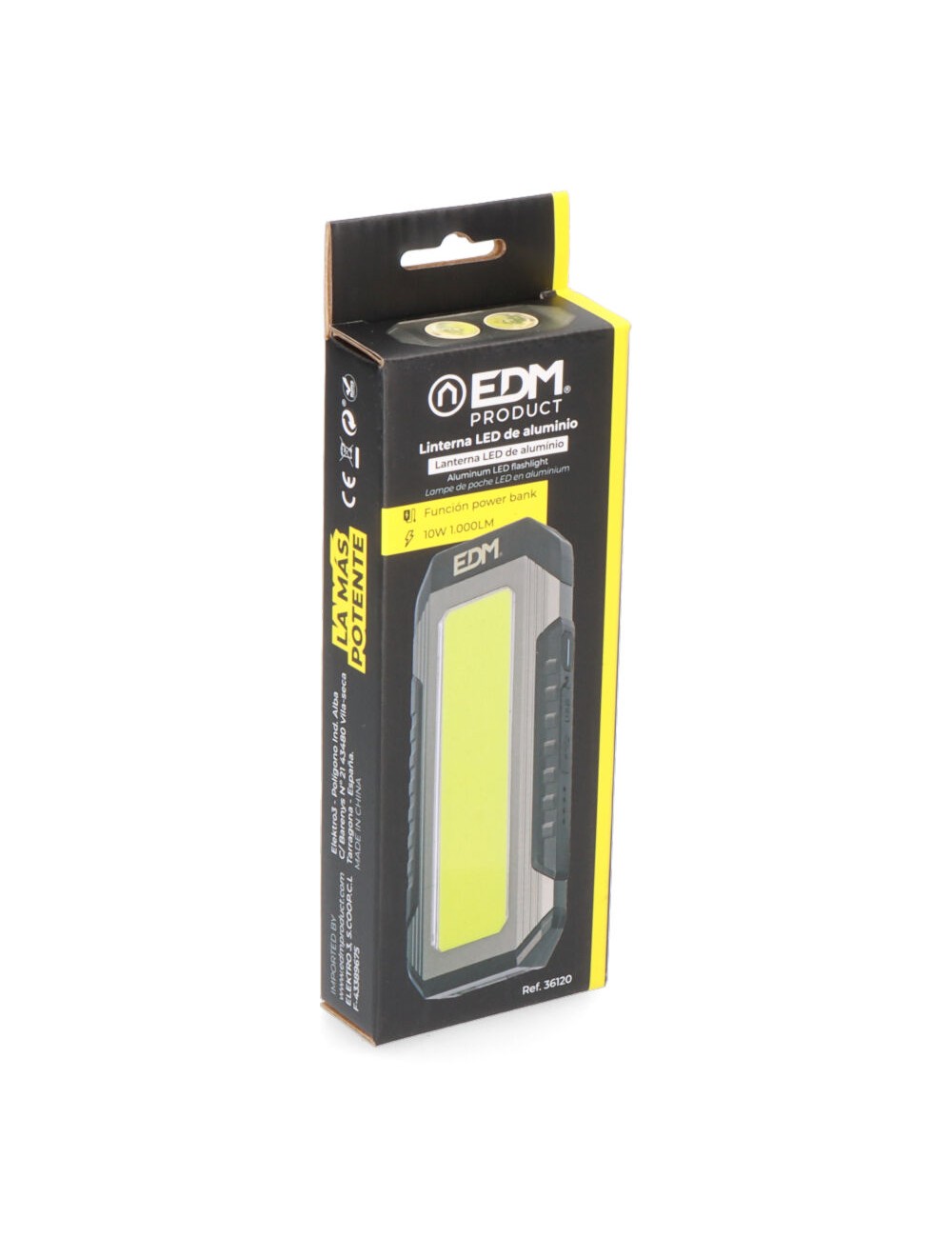 Linterna led de aluminio 10w recargable