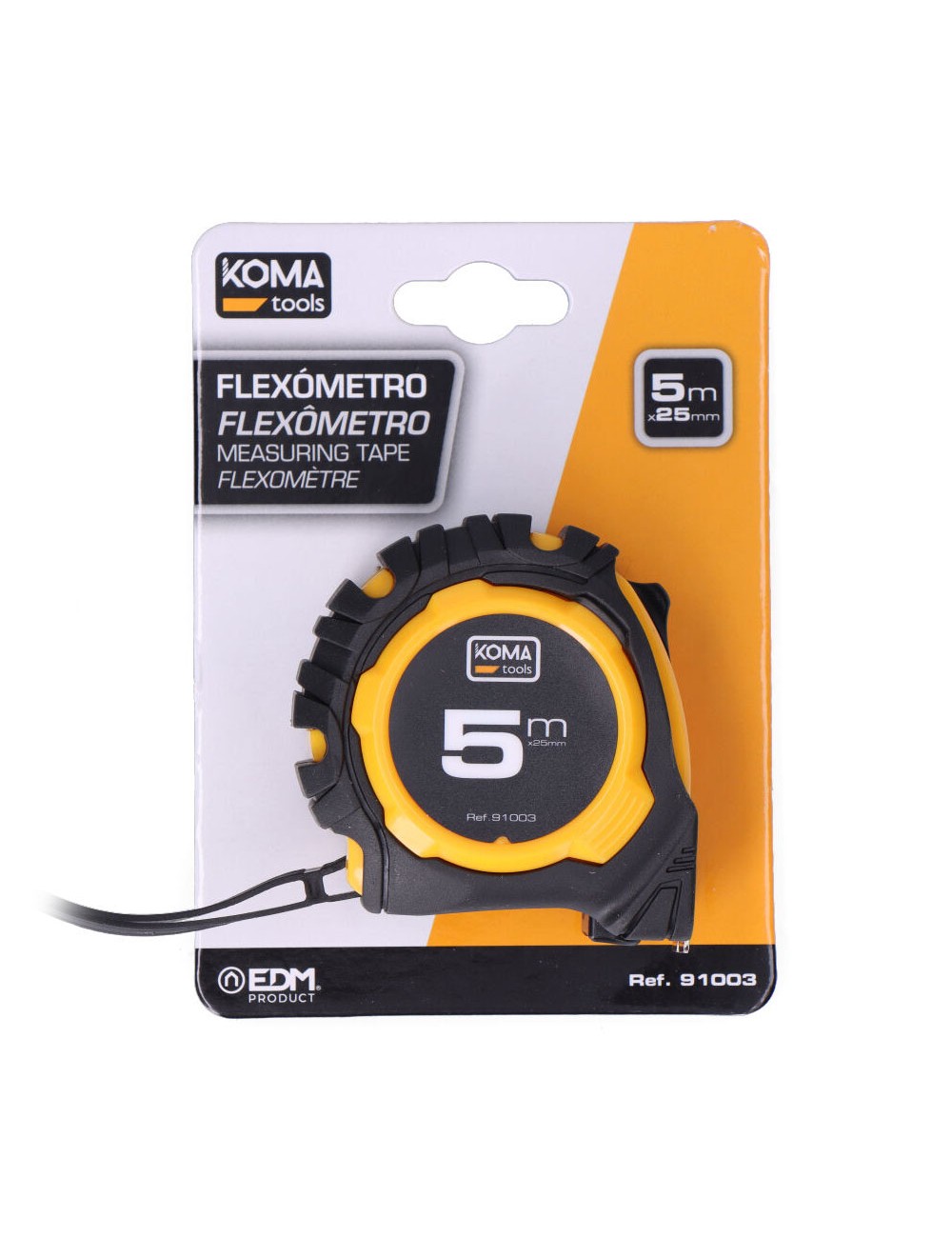 Flexómetro 5m x 25mm abs standard koma tools