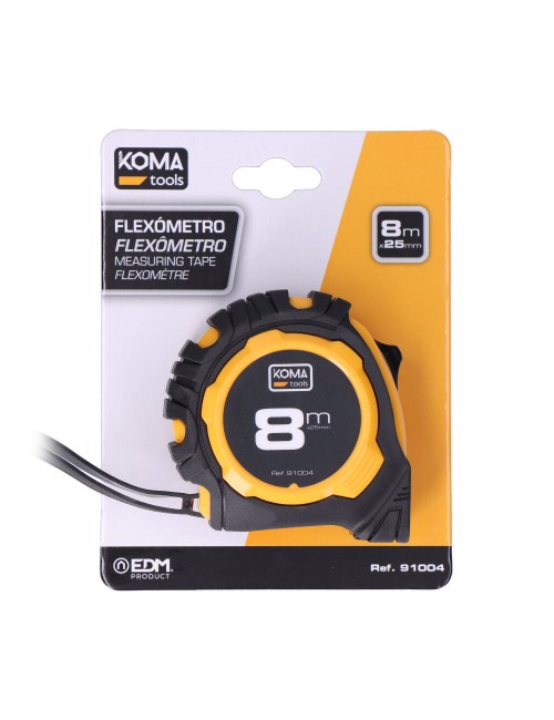 Flexómetro 8m x 25mm abs standard koma tools