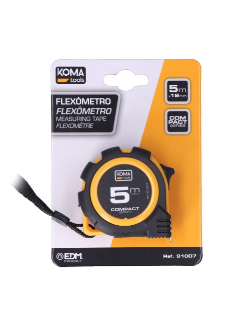 Flexómetro 5m x 19mm abs compact koma tools