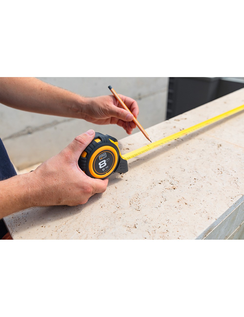 Flexómetro 8m x 25mm abs magnet