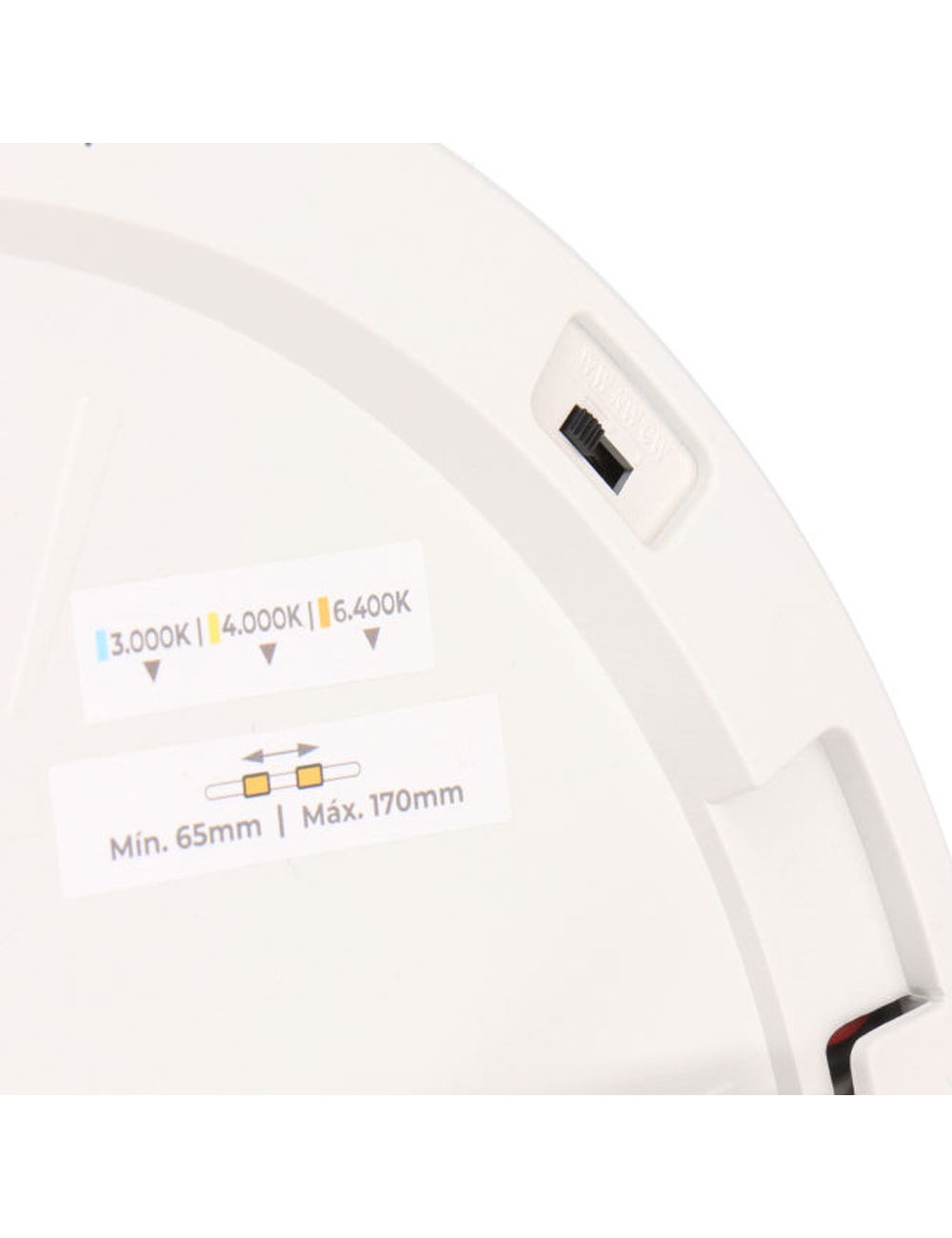 Downlight ajustable led superficie/empotrar 20 w 2050 lm, marco cromo, 3cct, ø22,5cm