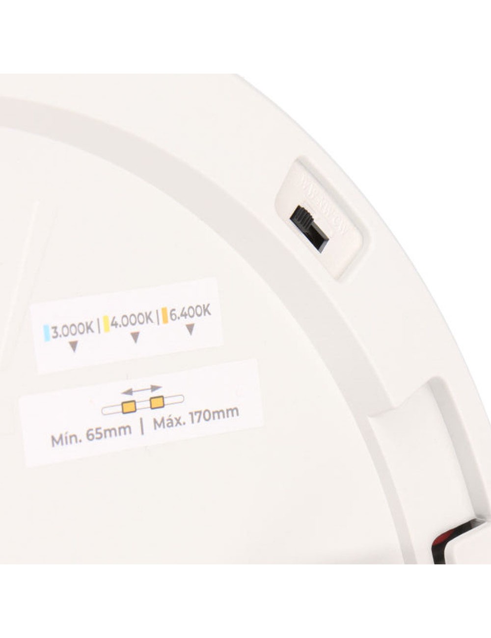 Downlight ajustable led superficie/empotrar 20 w 2050 lm, marco blanco, 3cct, ø22,5 cm