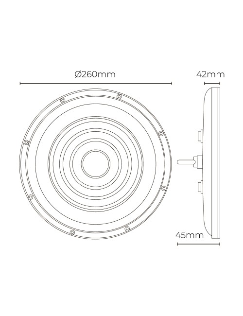 Campana led 100 w 6400 k 10000 lm ø26 x 4,5 cm