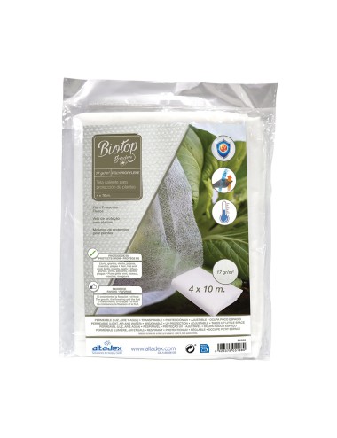 Tela de protección cultivos paño artic 4 x 10 m 17g/m