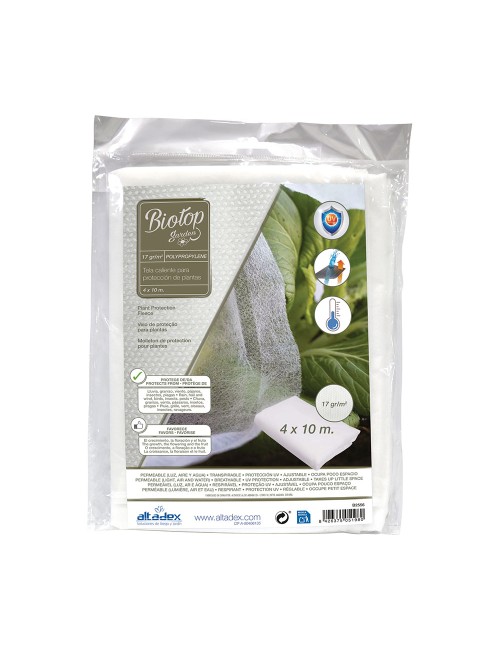Tela de protección cultivos paño artic 4 x 10 m 17g/m
