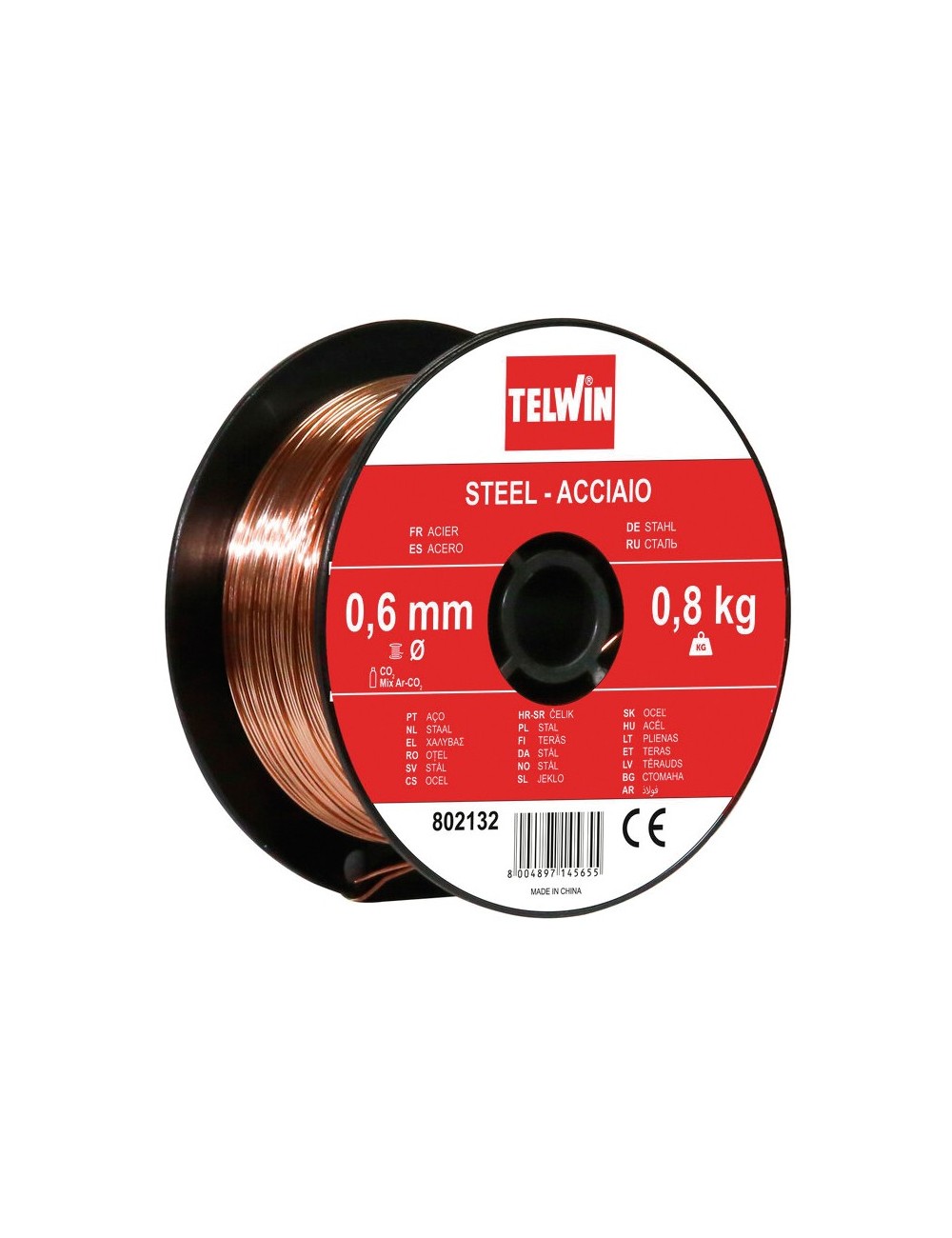 BOBINA HILO H†. 0.6 MM. 800 GR Acero