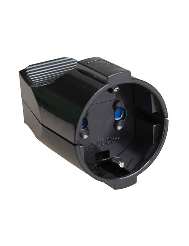 Base aerea t/tl 10/16 a 250 v negra (retractilada)