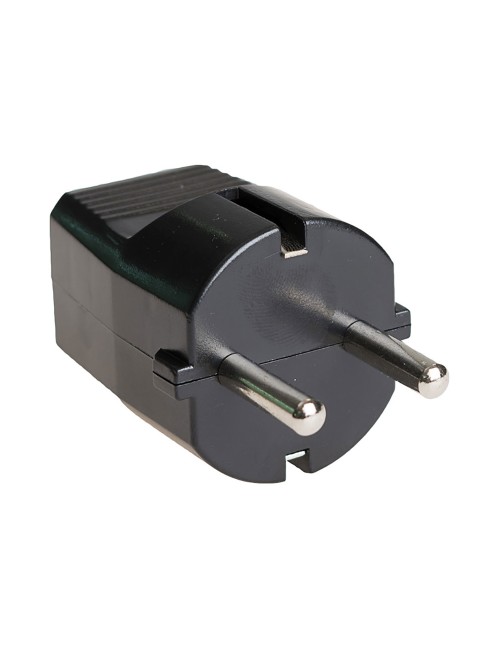 Clavija tipo f 16 a 250v t/tl 4,8mm negra. solera 6428n.