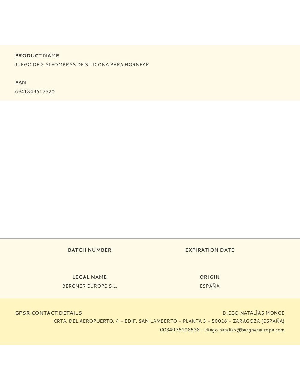 Juego de 2 alfombras de silicona para hornear