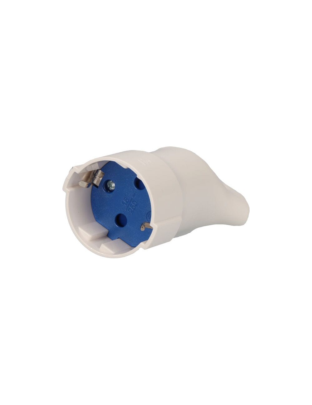 Base tipo f 4,8 mm 16 a 250 v t/tl con anilla para fácil extracción, blanca