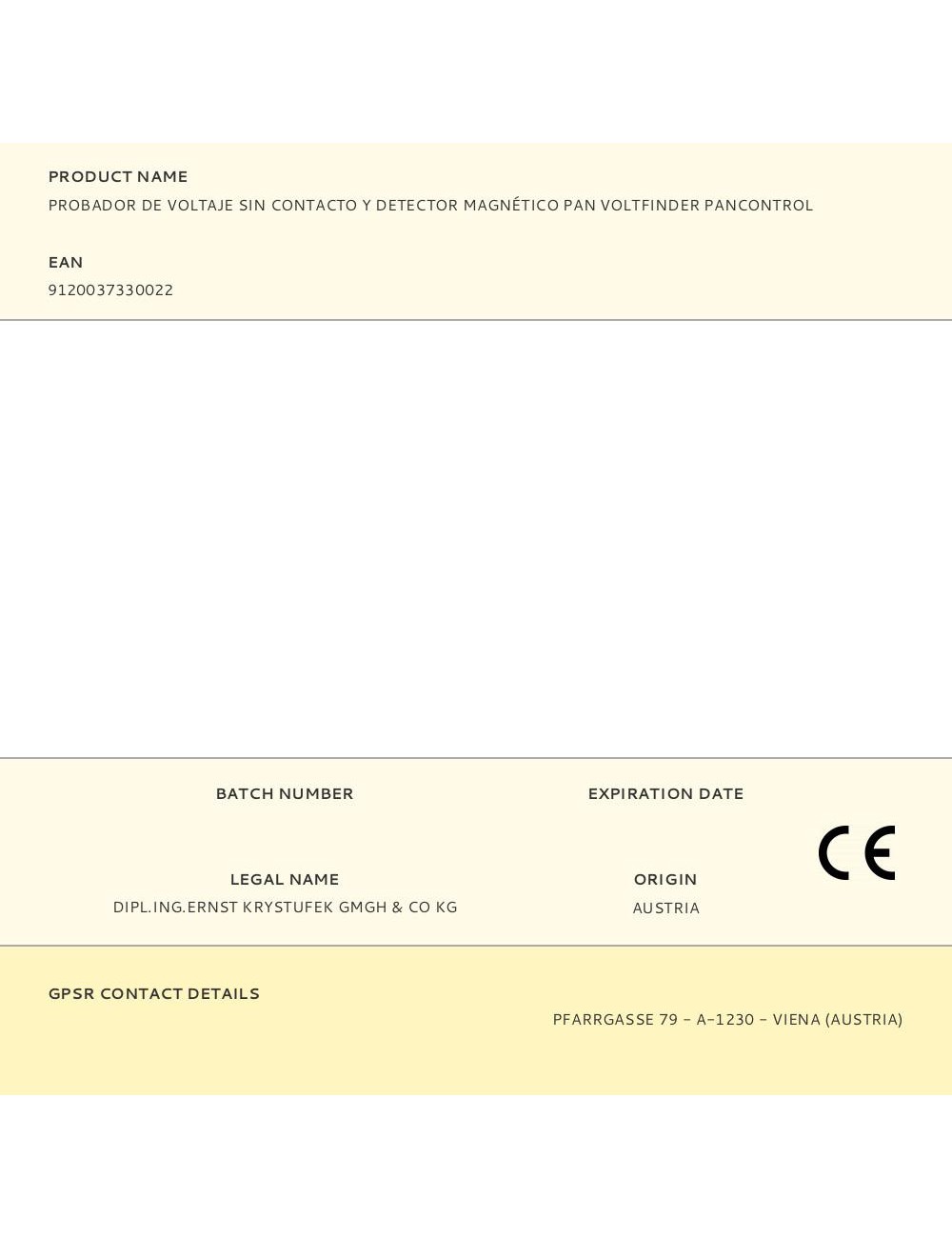 Probador de voltaje sin contacto y detector magnético pan voltfinder pancontrol