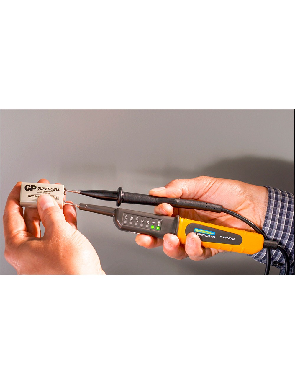 Comprobador de tension de 2 polos pan volttester 400 pancontrol