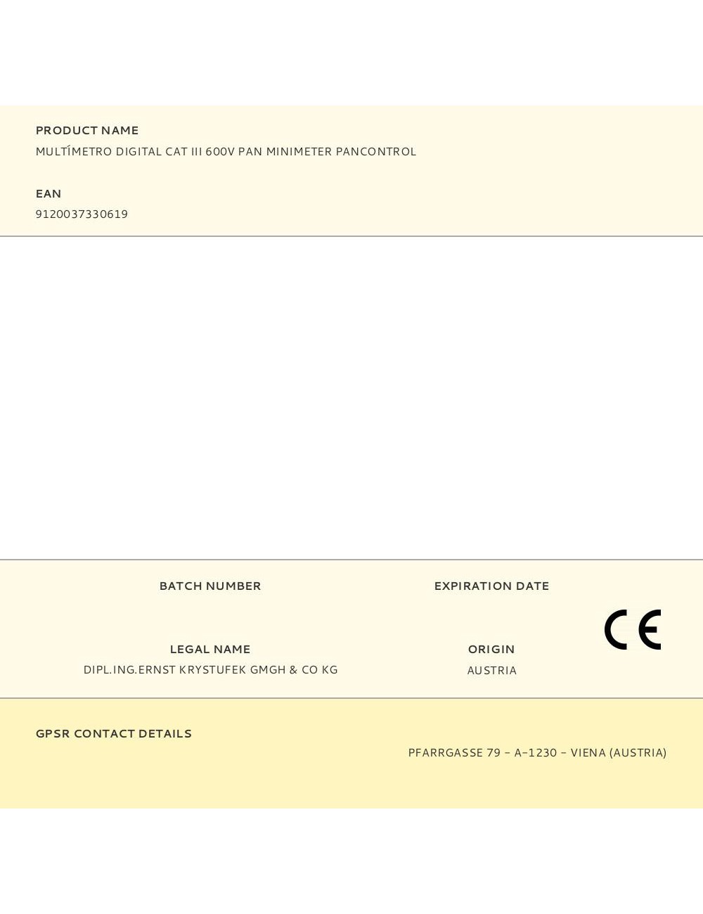 Multímetro digital cat iii 600v pan minimeter