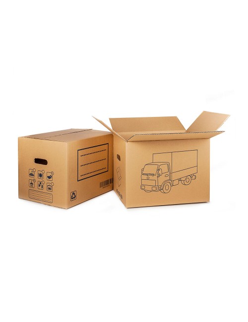 Caja de cartón para mudanza (asas troqueladas) 60 x 40 x 40 cm