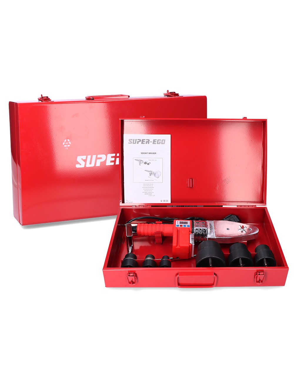 Soldador para tuberias plásticas polifusor para ppr 20,25,32,40,50 y 63mm 1500000448 super ego