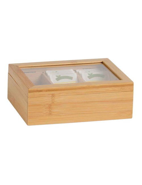 Caja de bambú para infusiones 21 x 16 x 7,5 cm