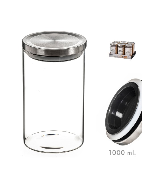 Tarro de cristal con tapa de metal 1000 ml