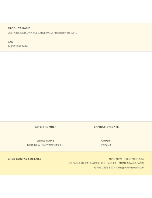 Cesta de silicona plegable para freidora de aire