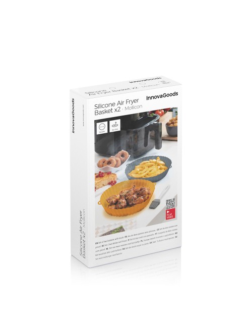 Cestas de silicona con pincel para freidoras de aire