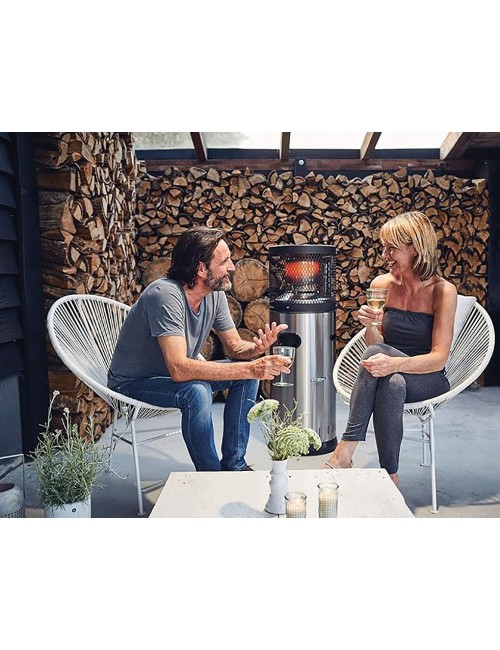 Estufa de gas de acero inoxidable para uso en exterior ø42 x 115 cm