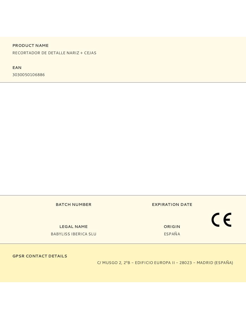 Recortador de detalle nariz + cejas