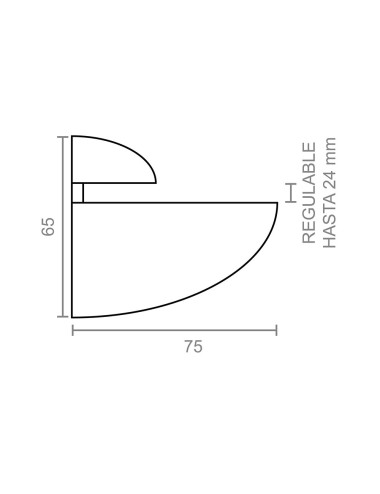 Pack con 2 soportes mod. pelicano sp04 75x65mm cromo m31205 micel