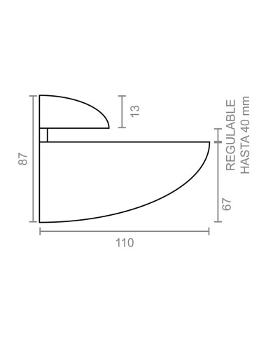 Pack con 2 soportes mod. pelicano sp07 110x87mm cromo m31224 micel
