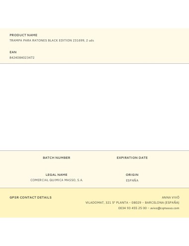 Trampa para ratones black edition 231699, 2 uds